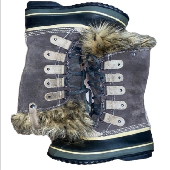 Sorel Winter Boots waterproof Joan of Arctic lace up leather faux fur 6 - Picture 6 of 6